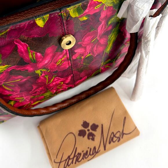 Patricia Nash Women's Bougainvilleas Along the Coast Rienzo Floral Satchel Bag - Picture 9 of 11